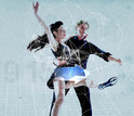 Male and female ice skaters.